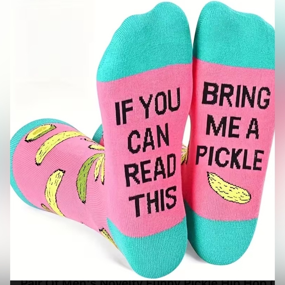 Pink and Green Novelty Socks